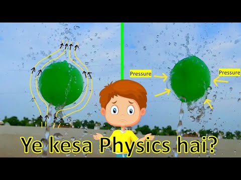 Fluid Dynamics, Ball floating on water, Bernoulli's principle | Class 11th Physics | fluid mechanics