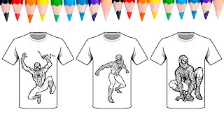 Spiderman T-Shirt Coloring Pages / Spider-man Coloring Page