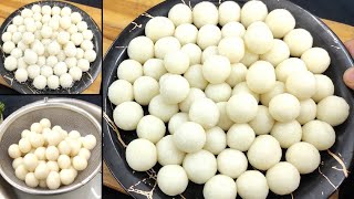 सिर्फ आधा कप सूजी से बनाएं 1 किलो सूजी के रसगुल्ले - Suji Rasgulla Recipe | semolina sweets