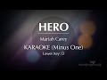 Hero - Mariah Carey| Karaoke (Lower Key)