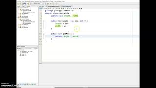 Introduction to creating Rectangle class and demo file