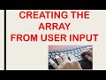 Create an ARRAY from USER INPUT using SCANNER class