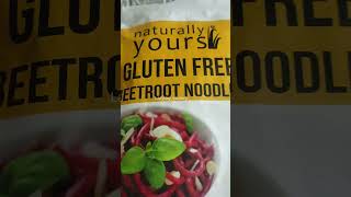 Plant based gluten free beetroot noodles by Naturally Yours