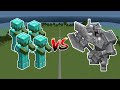 FERROUS WROUGHTNAUT VS DIAMOND ZOMBIE ARMY - MINECRAFT MOB BATTLE