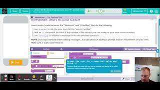 Code.org - Event-Driven Programming in App Lab: Boolean Expressions and "If" Statements #7