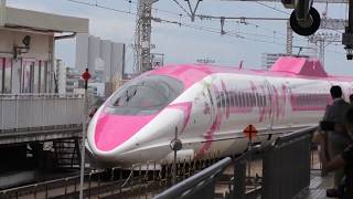 【7/3速報!!】500系キティー新幹線、新大阪駅に入線【鉄道】