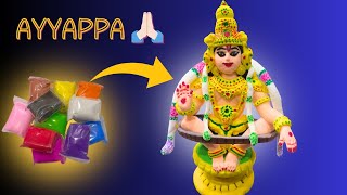 DIY Ayyappa Idol making at Home | Easy Air dry clay craft