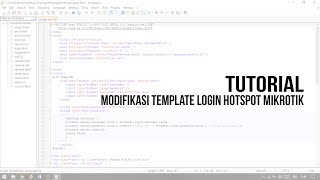 Tutorial Modifikasi Template Login Hotspot MikroTik