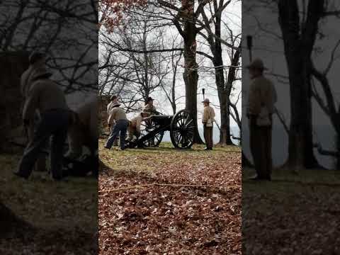 159th Anniversary Civil War Reenactment of Battle Above the Clouds – Cannon Firing