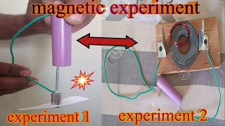 magnetic experiment new video 2023 power of magnetic 🧲 #tranding #video #new #viral #magnetic 😈