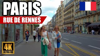 【4K】Paris Rue de Rennes Walking Tour 2021 (Ultra HD 50fps)