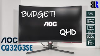 AOC CQ32G3SE 165Hz QHD Curved Gaming Monitor | Budget Gaming Monitor Unboxing + Screen Test