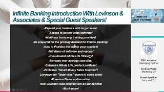 Infinite Banking Introduction With Levinson And Associates And Special Guest Speaker!