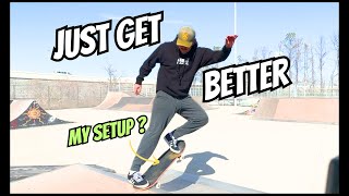 My skateboard set up at 38 years old | Getting better at transition