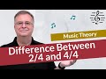 The Difference Between 2/4 and 4/4 Time Signatures - Music Theory