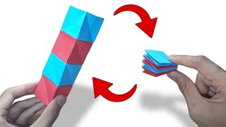How to make a paper magic cube spiral - easy origami cube