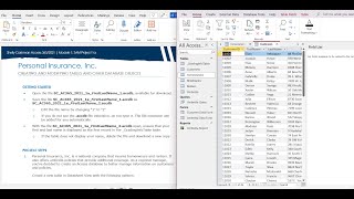 SAM Project 1a Access Module 01 Databases and Database Objects - An Intro - Personal Insurance, Inc.