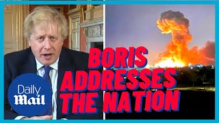 Boris Johnson addresses the nation after Russia invades Ukraine