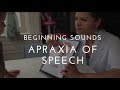 Apraxia of speech therapy - beginning sounds