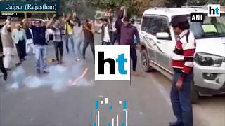 Rajasthan Election Results 2018: Congress workers celebrate outside Sachin Pilot's residence