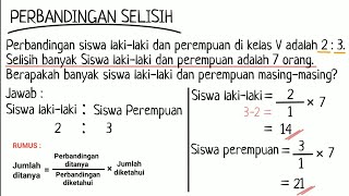 PERBANDINGAN SELISIH (Soal Perbandingan Jika Diketahui Selisihnya) part 3