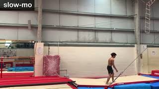 MAG 2022 COP Artistic gymnastics elements [E] Double salto fwd. with 1/1 t. F/X (slow-mo)