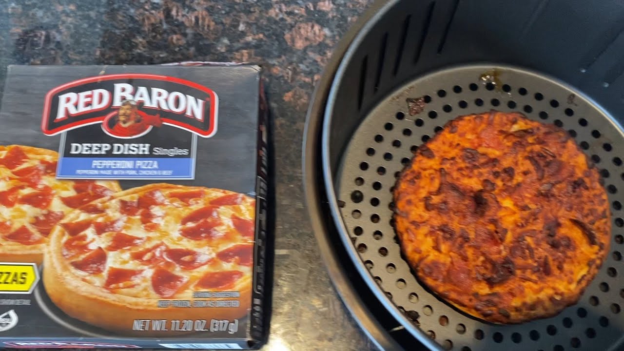 Air Fryer Deep Dish Pizza - Frozen Red Baron Deep Dish Singles - Crispy ...