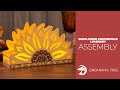 SVG File - Sunflower Centerpiece Luminary - Assembly Tutorial (For Cricut, Silhouette, and ScanNCut)