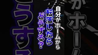 もしも自分が駅ホームから転落してしまったら…#鉄道#電車#列車#事故#転落事故#人身事故#駅#駅ホーム#豆知識