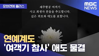 [문화연예 플러스] 연예계도 '여객기 참사' 애도 물결 (2024.12.31/뉴스투데이/MBC)