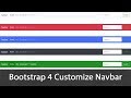Customize Navbar Bootstrap 4 tutorial 2018