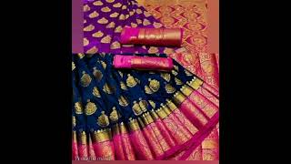 Fabulous nylon silk sarees // party wear sarees with blouse