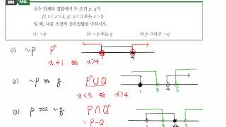 고등수학(하) 6-2 명제와 조건 개념원리 대표예제 풀이