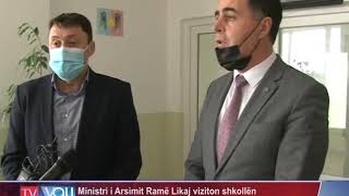 Ministri i Arsimit Ramë Likaj viziton shkollën “Agim Ramadani” në Zhegër -TV VALI-