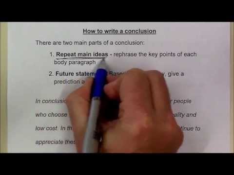 How do you conclude a report?