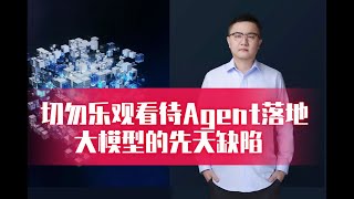 切勿乐观看待Agent落地，大模型的先天缺陷 卢菁博士 北京大学博士后 速通人工智能，零基础转型AI #人工智能 #分享