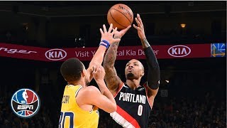 Damian Lillard hits game winner in Blazers' thrilling OT win vs. Warriors | NBA Highlights