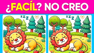 Encuentra las Diferencias 🦁🐝🐸 Juego de Atención para la Tercera Edad 🎯 Mental Quiz