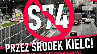 Kielce protest mieszkańców przeciw budowy drogi ekspresowej S74