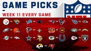 Week 11 Game Picks & Score Predictions for EVERY GAME