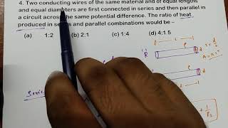 Two conducting wires of the same material and of equal lengths and equal diameters are first connect