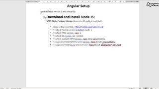 Install Angular - Setup Angular (for version 6 and above)