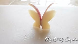 How to make apple butterfly garnish