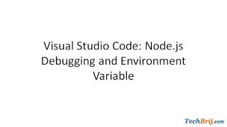 Visual Studio Code: Node.js Debugging and Environment Variable