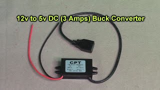 12v to 5v DC Converter Buck Module with dual ports USB Outputs REVIEW