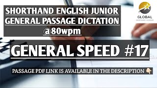 ENGLISH JUNIOR GENERAL SPEED DICTATION 17 🔊💭✍🏻🏆✨