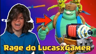 O MAIOR RAGE DO LUCASXGAMER JOGANDO CONTRA SPARKY E GOBLIN GIGANTE NO CLASH ROYALE