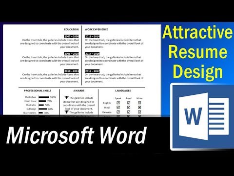 How to make an attractive single page resume in MS Word - Resume Format 1 How to make an attractive single page resume in MS Word - Resume Format 1