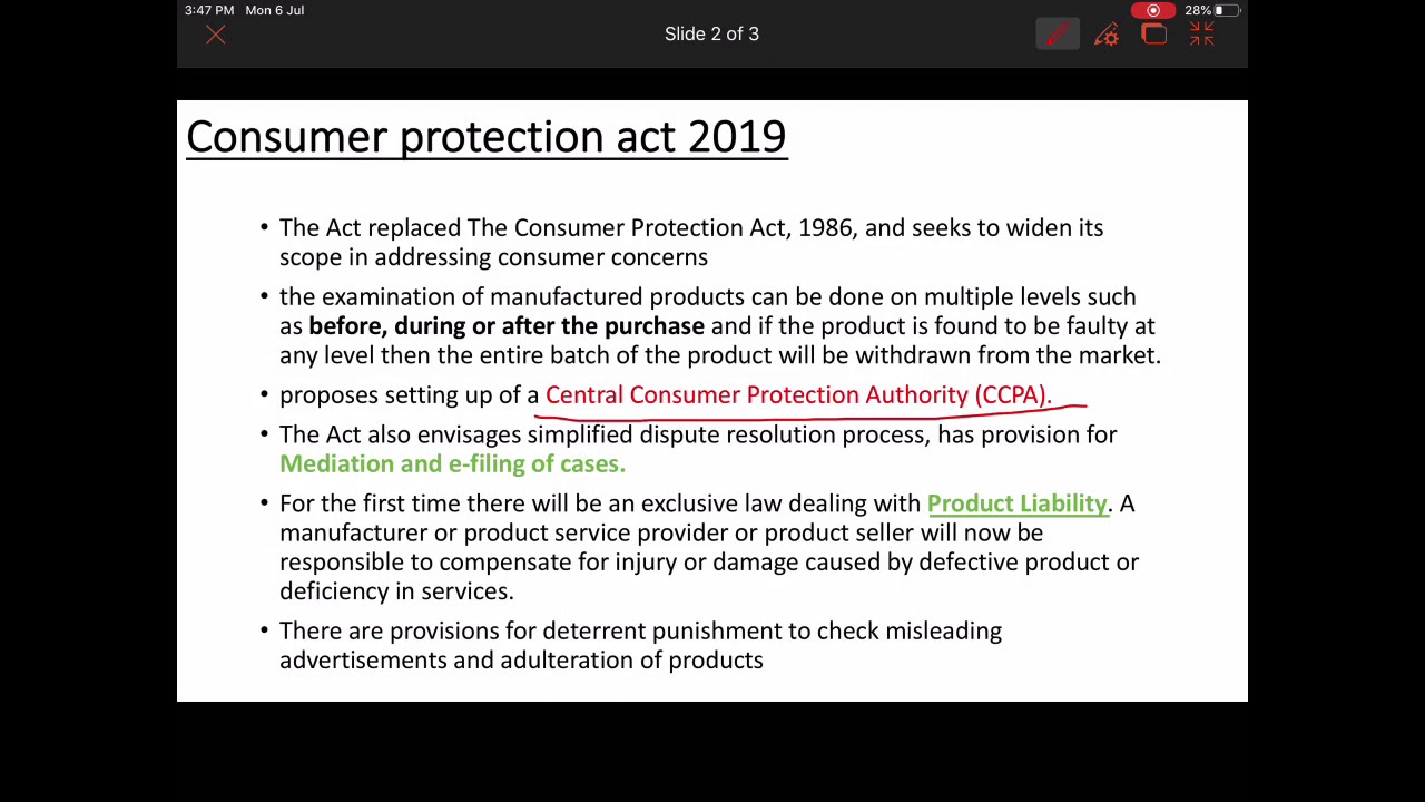 Consumer Protection Act 2019 #upsc #prelims - YouTube