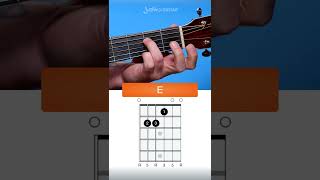 How to play the E chord on Guitar (easy beginner chord!) #Shorts